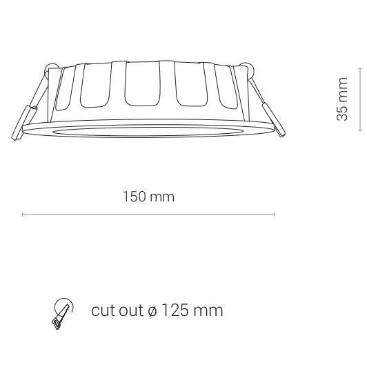 Sufitowa LAMPA wpust KOS 8778 Nowodvorski okrągła OPRAWA LED 10W 4000K łazienkowa IP44 biała