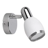 Szklana lampa ścienna ELITE 6060 do sypialni nad łóżko biała chrom