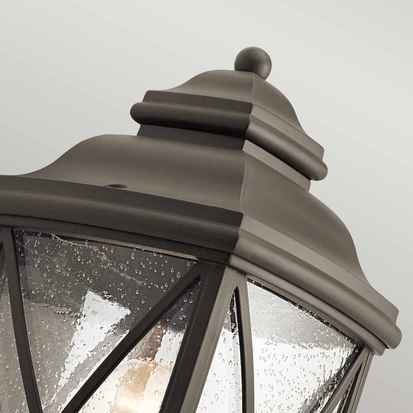 Zewnętrzna LAMPA stojąca Tangier KL-TANGIER3-M Elstead KICHLER ogrodowa OPRAWA szklana outdoor latarenka IP44 brąz przezroczysta