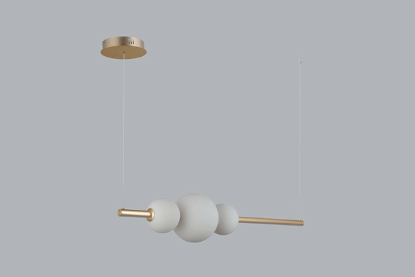 Nowoczesna lampa wisząca Sandra LED 48W 3000K kule nad stół złota