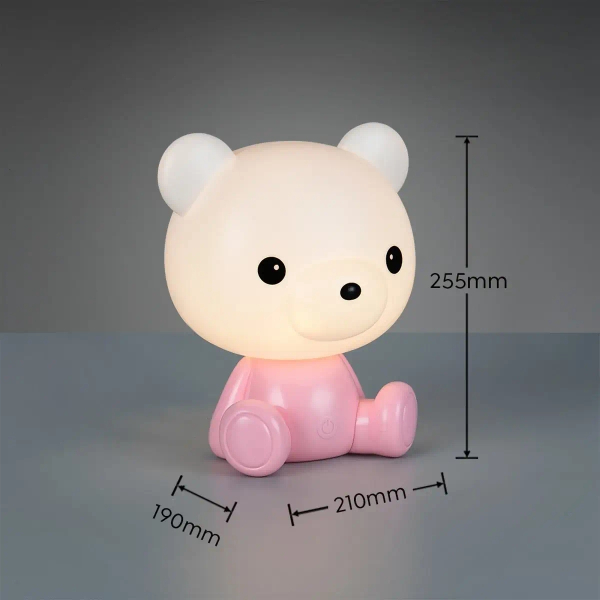 Dziecięca lampka nocna CUTIE R57991193 LED 0,3W 3000K miś różowy