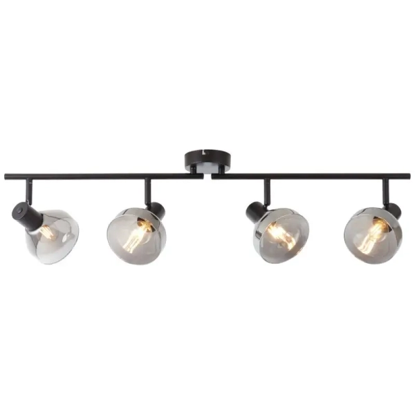 Szklana lampa sufitowa Reflect 82732/06 loftowa przydymiona czarna