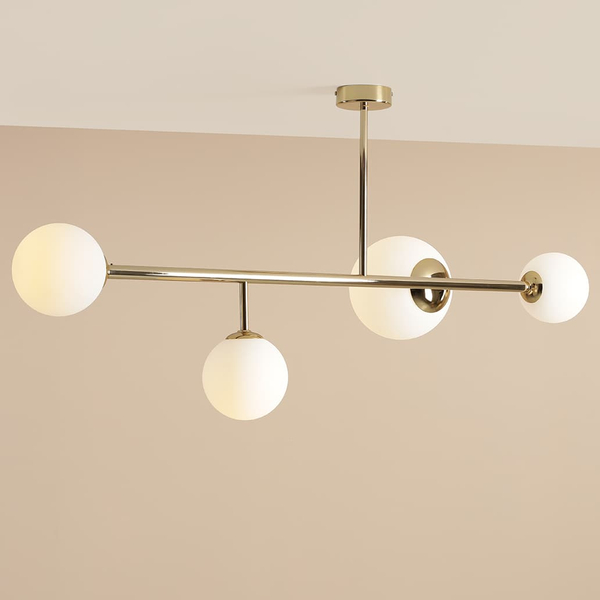 Sufitowa lampa jadalniana Dione 1092PL_L30 Aldex molekuły złota