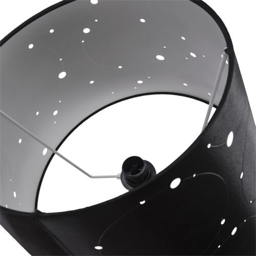 Ceramiczna LAMPKA stojąca LARYSA 03806 Ideus abażurowa LAMPA stołowa czarna