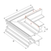 Kątownik do ściany sufitu Magnetic MT0010 Maxlight do szyn czarny