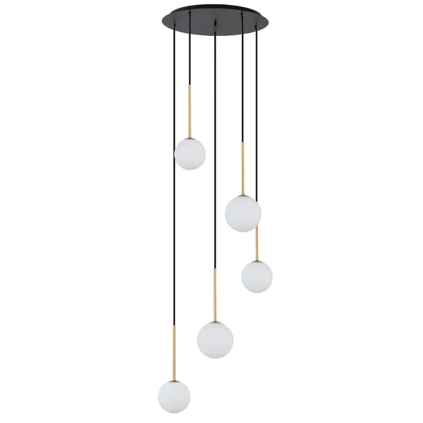 Lampa wisząca Karo 10303 kaskada nad stół czarna złota