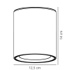 Lampa sufitowa tuba LANDON 2110670101 LED 6,5W 2700K IP44 biały