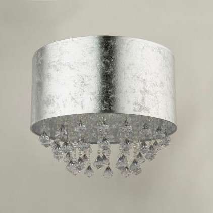 Plafon LAMPA sufitowa AMY 15188D3 Globo abażurowa OPRAWA z kryształkami glamour crystal srebrna przezroczysta