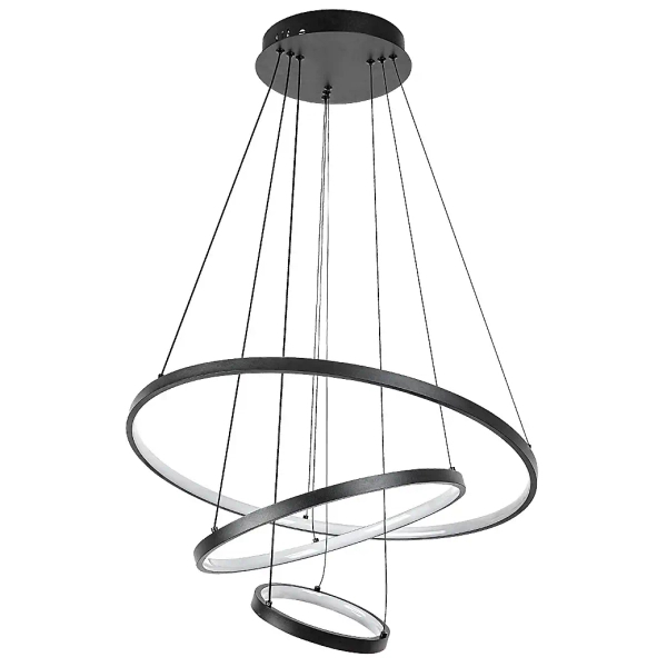 Ledowa zwisająca lampa obręcz Beliza 72346 LED 90W 3000-6500K czarny