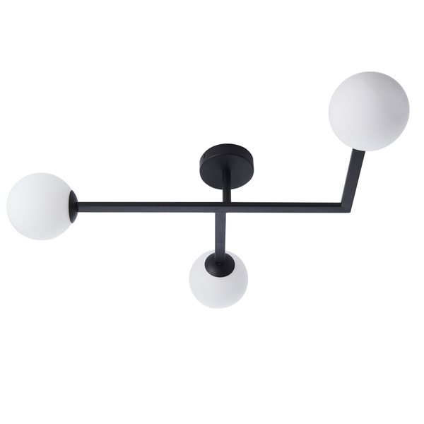 Łazienkowa lampa sufitowa L&-193905 Light& szklane kule IP44 czarna