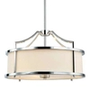 LAMPA okrągła Stanza Cromo S Orlicki Design wisząca OPRAWA abażurowa w stylu klasycznym kremowa chrom