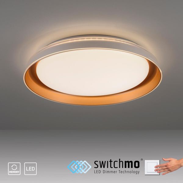 Okrągły plafon Sati 14368-60 Just Light LED 19,5W 3000K do jadalni mosiądz