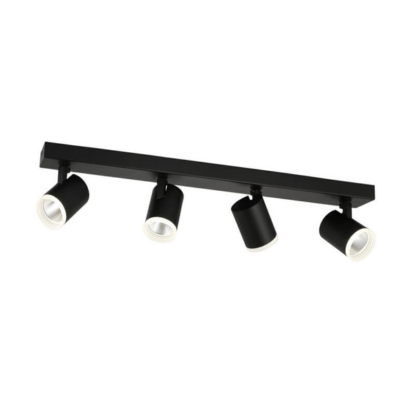 Salonowa lampa metalowa Helvia 4-punktowa LED 20W 4000K czarna