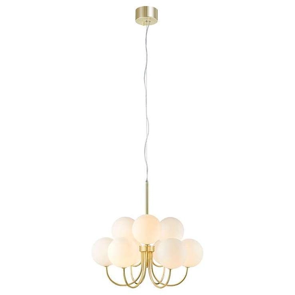 LAMPA wisząca BIANCO 107994 Markslojd szklana OPRAWA molekuły ZWIS kule balls białe złote