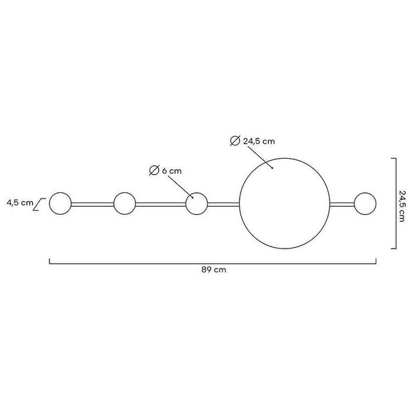 Kinkiet ledowy Shadow MSE010400210 wieszak 12W czarny