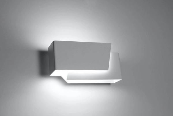 Kinkiet LAMPA ścienna SL.0394 geometryczna OPRAWA metalowa biała