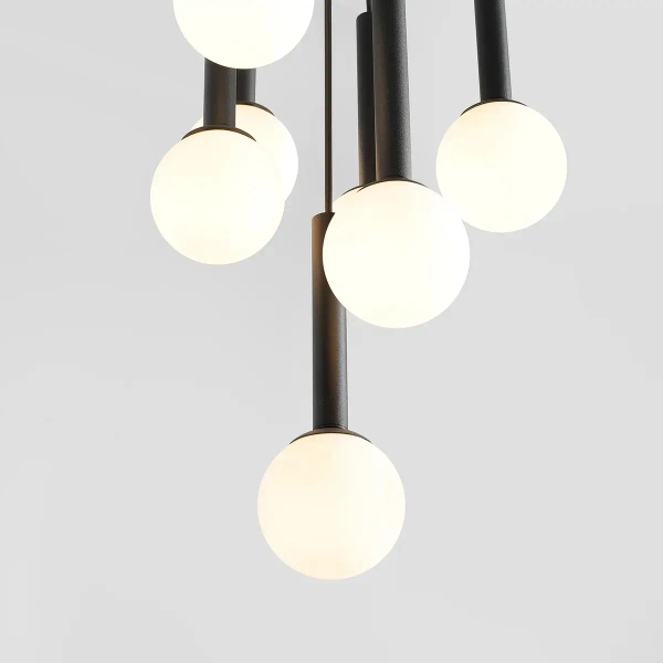 Lampa wisząca Riu 7 1117T1 Aldex kasakda balls kule czarne