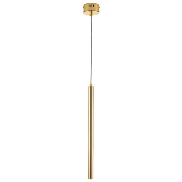 Lampa wisząca do jadalni Golden Pipe DN916 Step sopel tuba złota