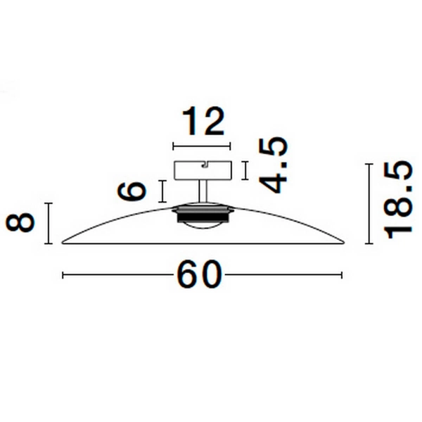 Sufitowa lampa PECA LE44275 LED 17W 3000K kopuła czarna szara