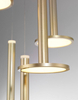 Salonowa lampa wisząca Esquel 5-punktowa LED 53W 3000K złota