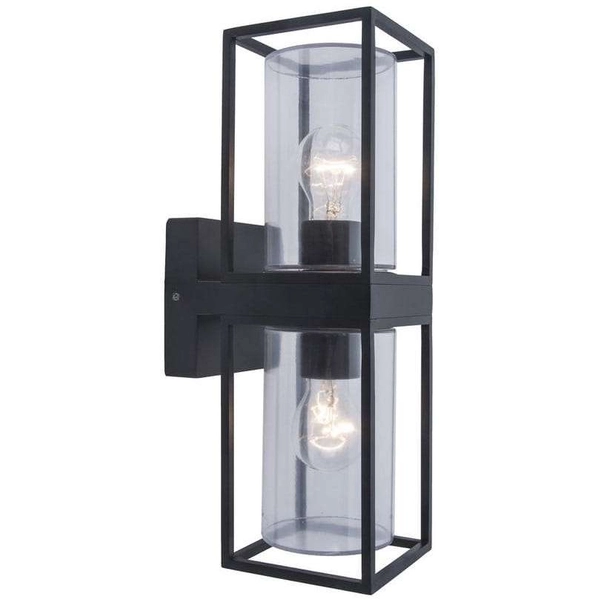 Elewacyjna LAMPA ogrodowa FLAIR 5288804012 Lutec zewnętrzna OPRAWA ścienna outdoor IP44 czarna przezroczysta