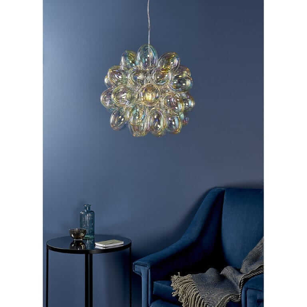 Wisząca lampa sypialniana Infinity 80123 Endon bańki chrom kolorowa
