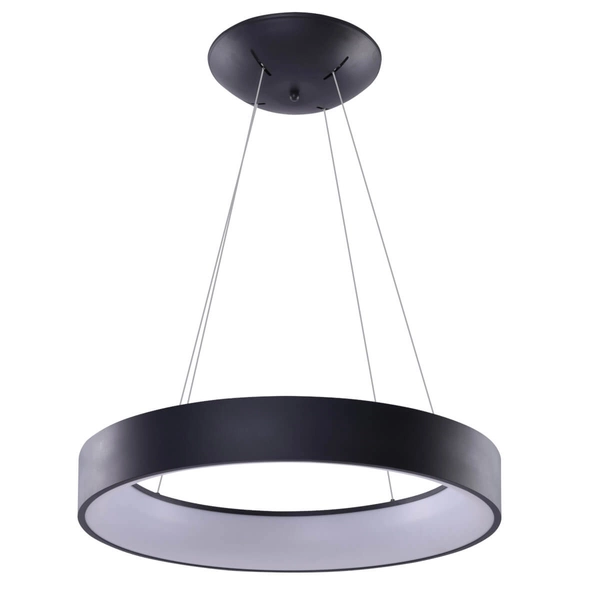 Metalowa lampa wisząca Solvent ring LED 92W smart czarna
