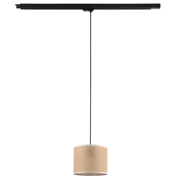 Lampa wisząca szynowa trójfazowa Tracer 10696 tuba z abażurem brązowa