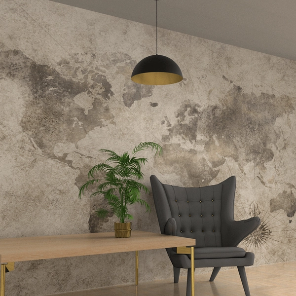 Industrialna lampa wisząca Beta okrągła do holu czarna złota