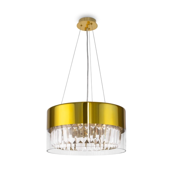 Wisząca lampa glamour Wonderland MOD313PL-04G crystal złota