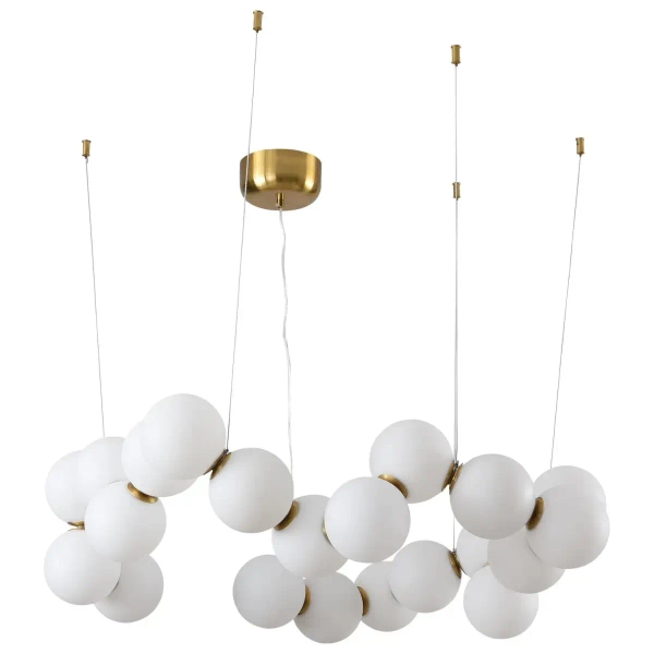 Wisząca lampa Coralli DP0254-800 Step LED 96W 3000K kule mosiądz biały