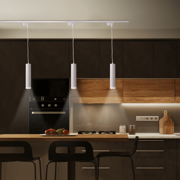Jednofazowa lampa wisząca do systemu szynowego 321541 biała