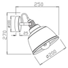 Industrialna LAMPA ścienna IRVING T163-01-R Maytoni loftowa OPRAWA regulowany kinkiet bursztynowy