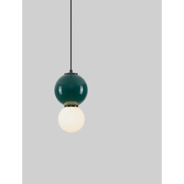 Szklana wisząca lampa nad stół JORELIA LE45257 LED 4W 3000K zielona biała