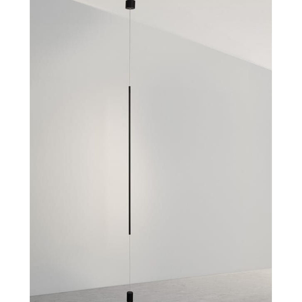 LAMPA sufitowo Podłogowa BUGA LE41360 Luces Exclusivas metalowa OPRAWA zwis LED 20W 3000K z mocowaniem do podogi czarny