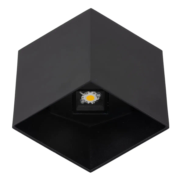 Elewacyjna naścienna lampa Cube 18182 LED 3000K kostka IP54 czarny