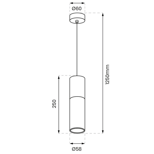 Pojedyncza lampa wisząca Ricky ML0845 Milagro sopel metalowy złoty czarny