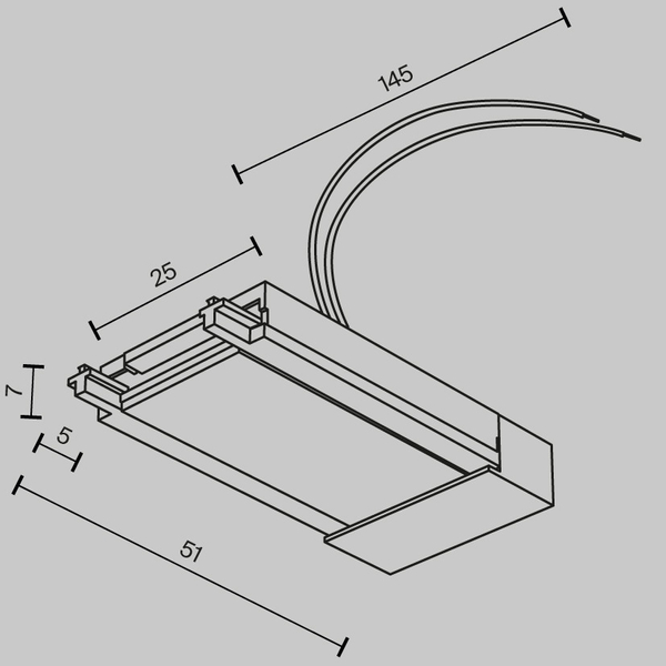 Wejście zasilania szyn magnetycznych Radity TRA084B-11W białe