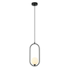 Modernistyczna lampa wisząca Lupus do salonu czarna biała
