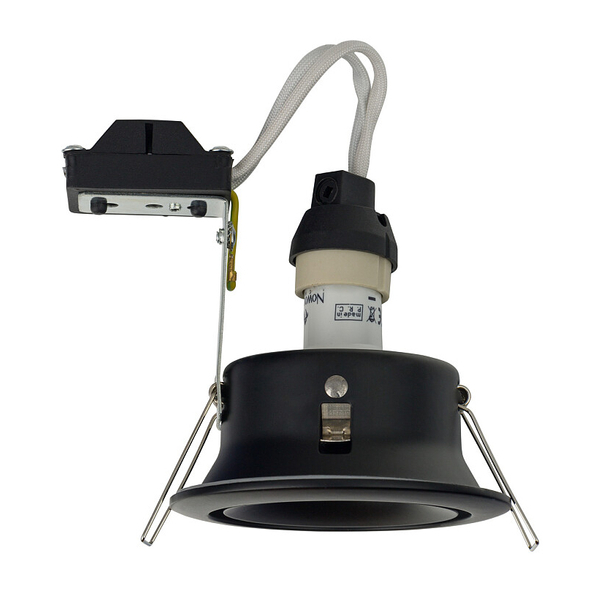 Łazienkowa lampa do zabudowy Foxtrot 8374 czarne oczko metalowe