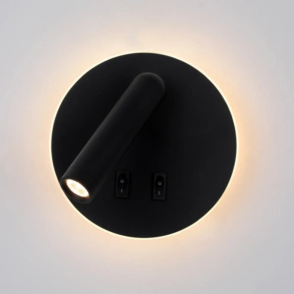 Ledowy kinkiet ścienny Furla WL-53742-1-BK LED 8W 3000K tuba czarna