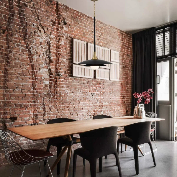 Metalowa lampa wisząca Welsh QN-WELSH-P-BK LED 15W 3000K złota czarna