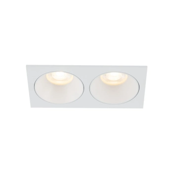 Sufitowa lampa PRISMA biała podwójna wpuszczana 2xGU10 IP65 10580
