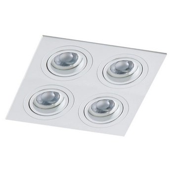 4-punktowa lampa sufitowa Caro AZ2442 Azzardo biała wpuszczana z regulacją