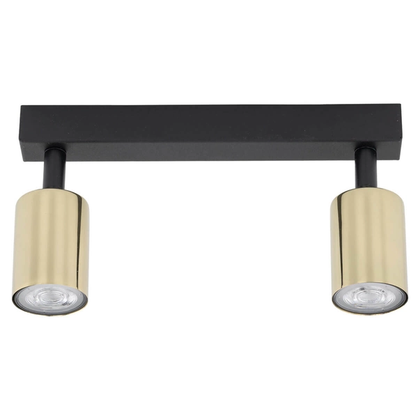 Podwójna lampa nasufitowa Top 5967 z regulacją tubki złota czarna