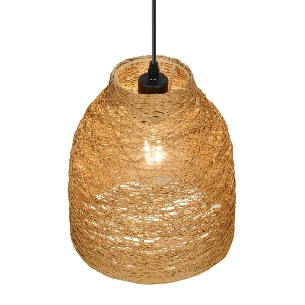 Lampa wisząca boho JOELINE R31731026 ekologiczna czarny brązowy