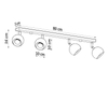 Spot LAMPA sufitowa SL.0447 reflektorowa OPRAWA listwa spot balls czarne