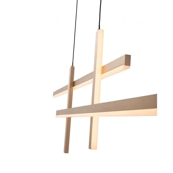 Wisząca lampa do kuchni 22022 LED 47W 3000K belki nad wyspę złoty