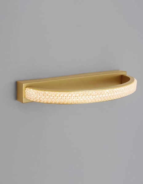 Ścienna lampa glamour Obera do sypialni LED 6,5W złota