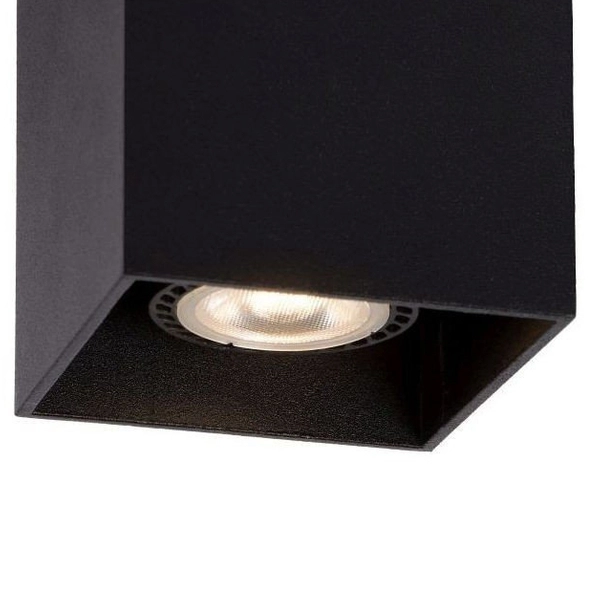 LAMPA sufitowa BODI 09101/01/30 Lucide downlight metalowy prostokątny czarny